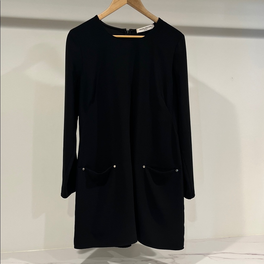 Amanda Uprichard Black Long Sleeve Dress
